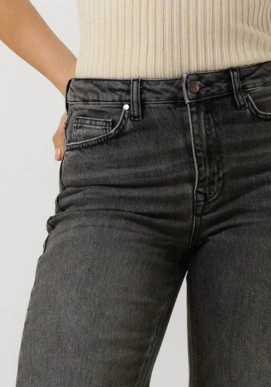 My Essential Wardrobe 35 The Louis 139 High Wide Y Jeans Dames - Broek - Donkergrijs - Maat 32/32
