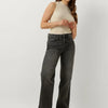 My Essential Wardrobe 35 The Louis 139 High Wide Y Jeans Dames - Broek - Donkergrijs - Maat 32/32