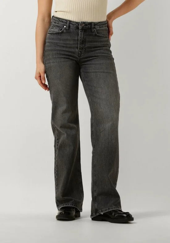 My Essential Wardrobe 35 The Louis 139 High Wide Y Jeans Dames - Broek - Donkergrijs - Maat 32/32