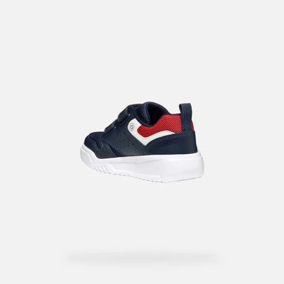 GEOX ILLUMINUS TIENERS Sneakers - MARINEBLAUW/ROOD - Maat 29