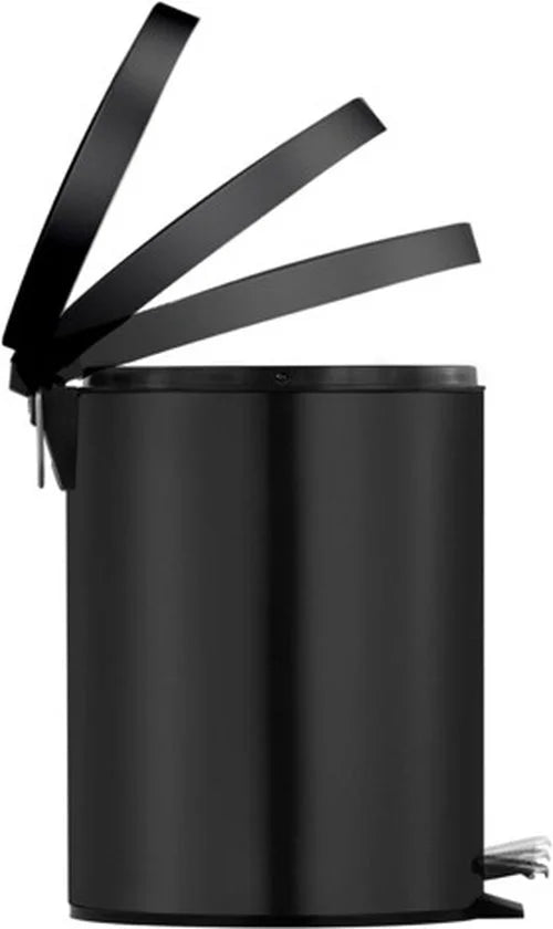 V-Part - Pedaalemmer 5 liter - Steel - zwart - Prullenbak