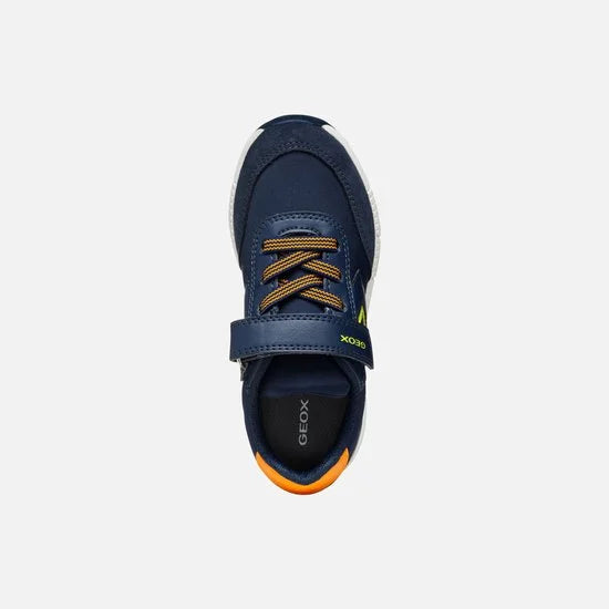 GEOX ALBEN JONGENS Sneakers - MARINEBLAUW/LIME - Maat 34