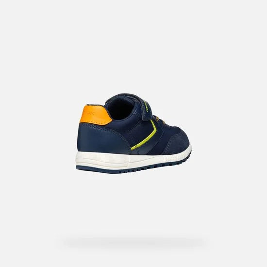 GEOX ALBEN JONGENS Sneakers - MARINEBLAUW/LIME - Maat 34