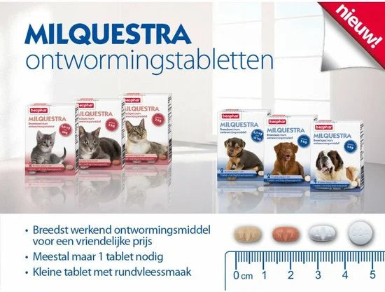 Beaphar Milquestra - Kat 2 Tot 12 kg - 2 tabletten