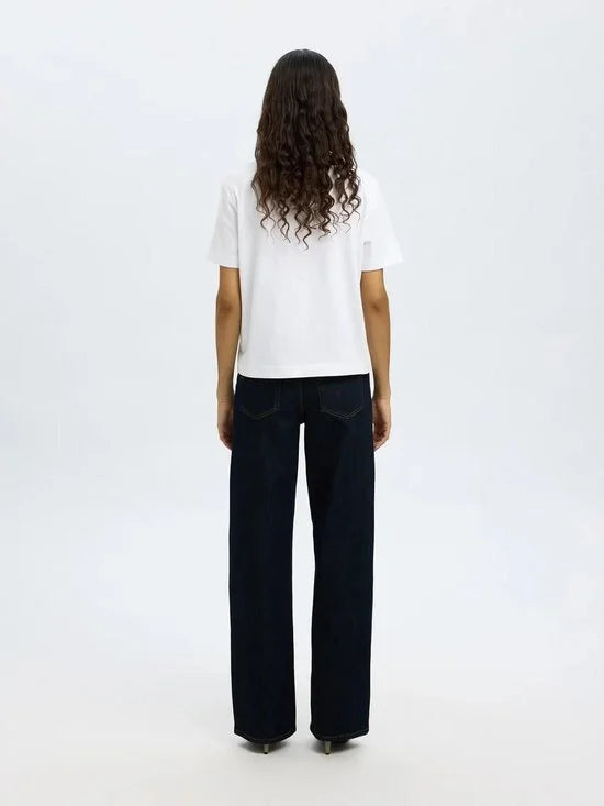 Selected Femme Wide Bea-Kori HW Jeans "32 Dark Blue Denim