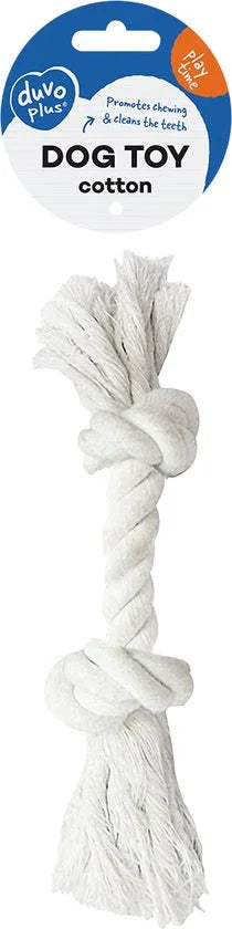 Duvoplus - Speelgoed Voor Dieren - Hond - Knoop Katoen 35cm Wit - 1st