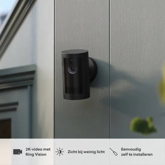 Ring Outdoor Camera Plus - batterij - zwart - buitencamera - 2k