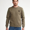 Petrol Industries - Heren Casual Trui - Round Neck - Regular Fit - 65% katoen / 35% polyester - Lichtgewicht & ademend - Groen - Maat L