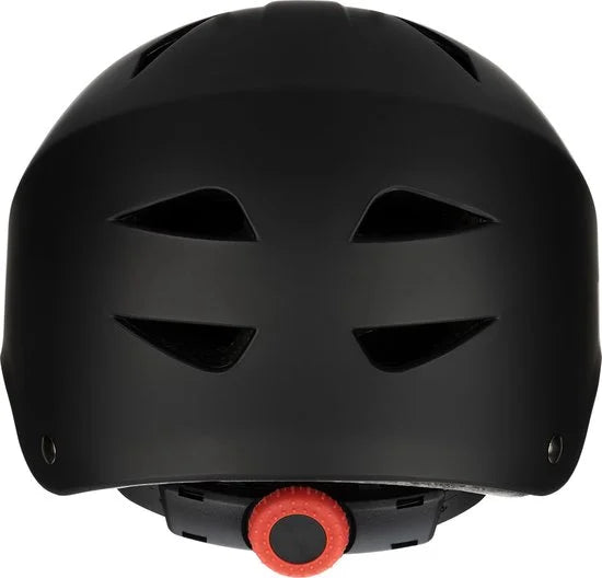 Nijdam Skate Helm Verstelbaar - Dark Fyre - Maat M - Zwart/Rood