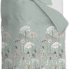 Ariadne at Home Flowers - Dekbedovertrek - Eenpersoons - 140x200/220 cm - Flanel - Green