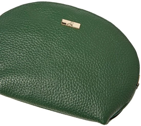 Make-up tasje met spiegel van dR Amsterdam | Klein make-up etui | Spiegeltasje leer | Dames make-up tasje | Compact etui voor make-up en 3 creditcard
