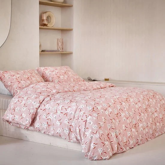Walra Dekbedovertrek Floral Fusion - 200x220 - 100% Katoen (BCI) - Roze