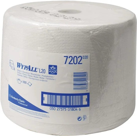 Kimberly Clark Wypall L20 poetsrol 1-laags - wit