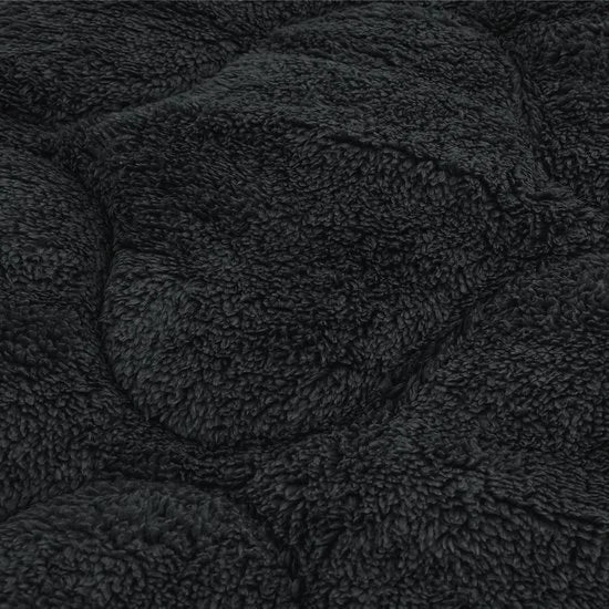 Sleeptime 2 in 1 Teddy Premium Dekbed zonder Overtrek - Dekbed Inclusief Slopen - 240 x 200 cm - Zwart