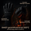 MR. PANACHE Ovenhandschoenen (2 stuks) - EN407 Certificaat - tot 500°C - Ovenwanten - Hittebestendige BBQ Handschoenen - Barbecue en Oven handschoene