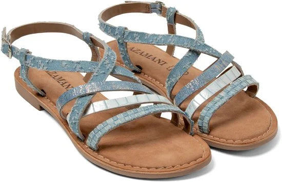 Lazamani - Zuri Dames Sandalen Denim - Maat 40