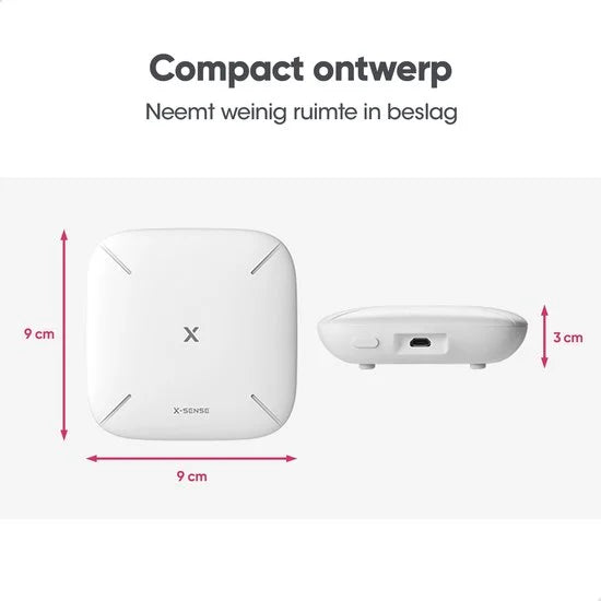 X-Sense SBS50 Base station - WiFi gateway - Voor de XS01-M Rookmelder en XC01-M Koolmonoxidemelder - Smart home - Werkt via app