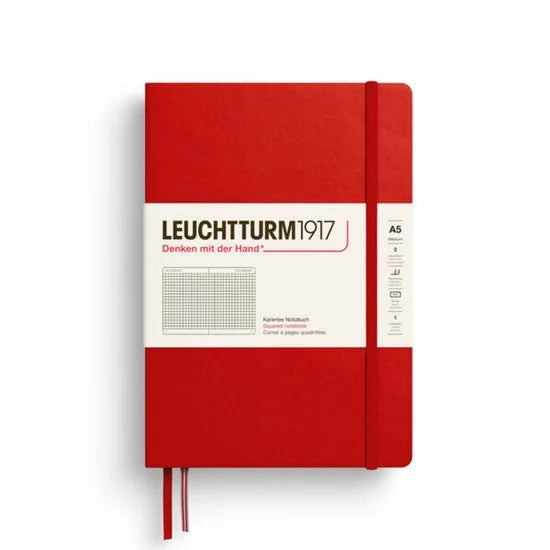 Leuchtturm1917 A5 Medium Notitieboek Squared/Geruit Cherry