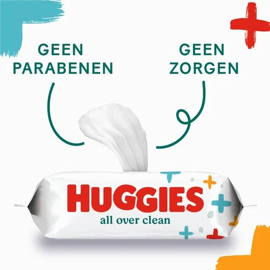 Huggies billendoekjes - All Over Clean - 10 x 56 - 560 billendoekjes - voordeelverpakking