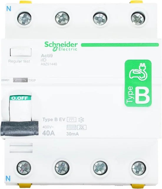 Schneider Differentieel 4P 40A 30Ma Type B-Ev - A9Z51440