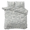 Sleeps Danis Flanel Dekbedovertrek Groen/Grijs - 200x200/220 cm - Warm en Zacht