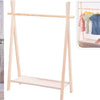 H&S collection Kledingrek - voor kinderen - hout - 80 x 100 cm - kapstok - kleding ophangen