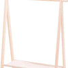 H&S collection Kledingrek - voor kinderen - hout - 80 x 100 cm - kapstok - kleding ophangen