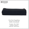 The One Towelling Wafel Handdoek - 100 x 150 cm - Hoge vochtopname - 230 gr/m² - Katoen - Antraciet