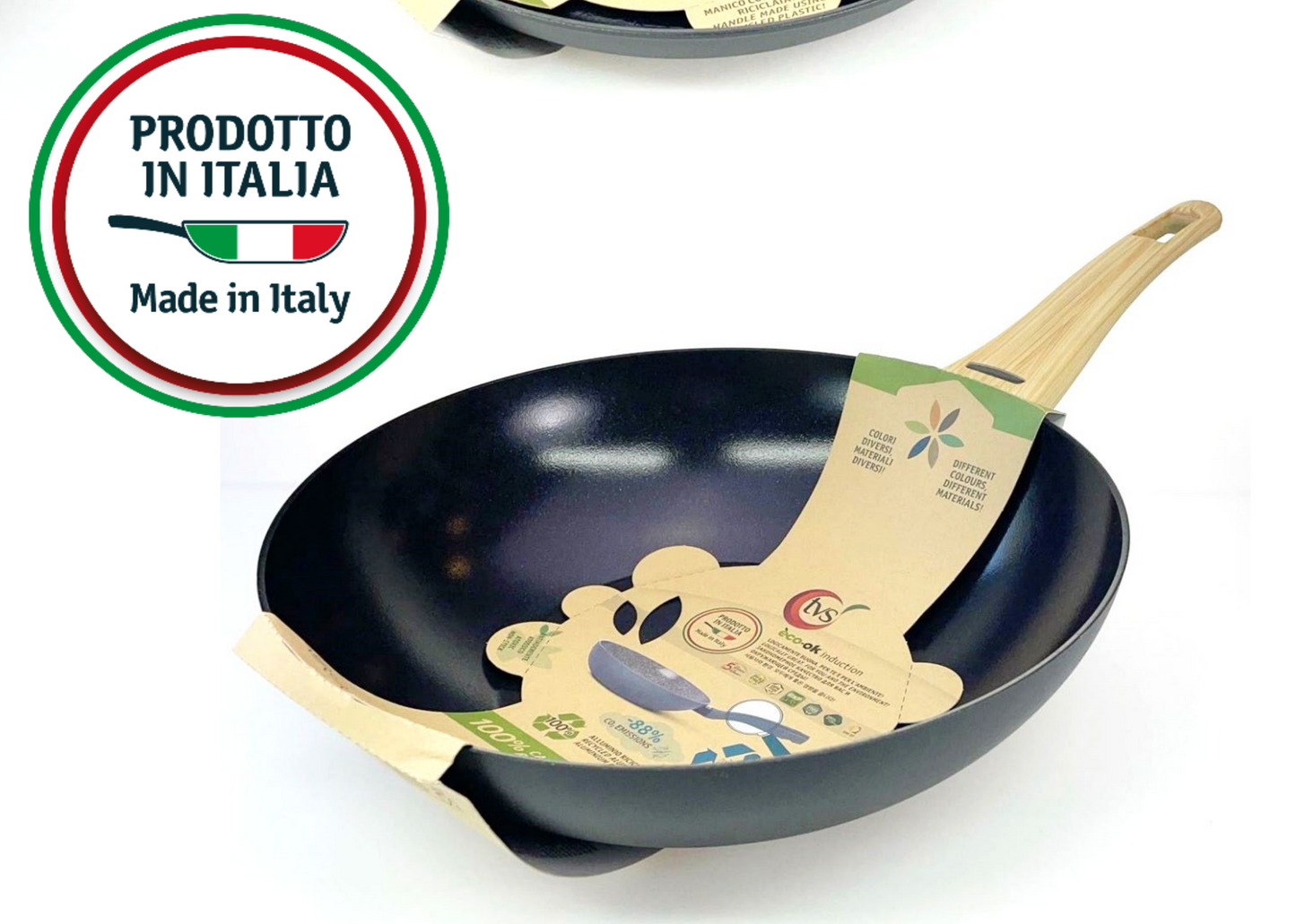 TVS Segno inductie wokpan Ø 28 cm – PFAS‑vrij (nieuw)