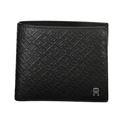 Tommy Hilfiger Nappaleer Portemonnee Labelmotief - Nieuw Outlet
