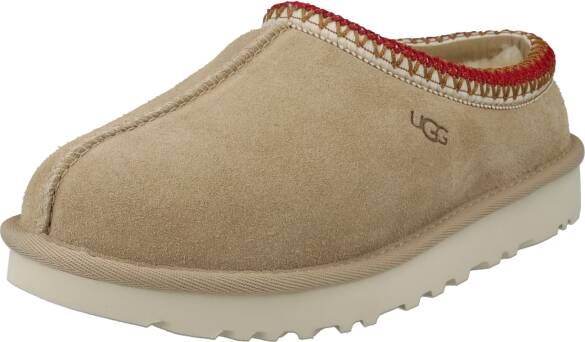 Ugg Tasman Slippers - Sand / Dark Cherry